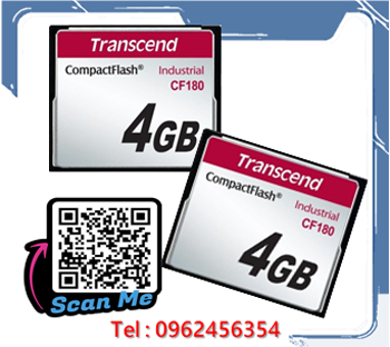 TransCend, Compact Flash Card, 4Gb,CF180,CF180I,Industrial Grade