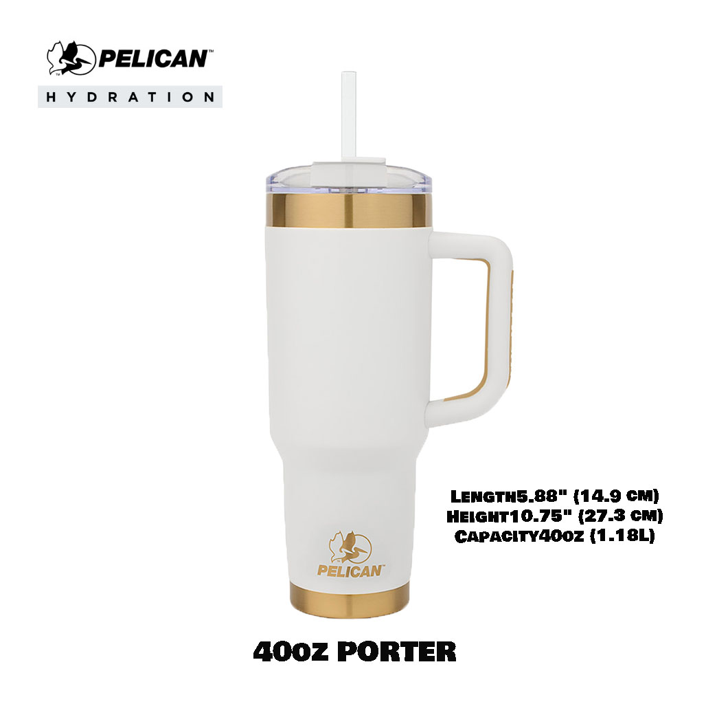 Pelican Porter 40oz 1180ml Tumbler - Arum Gold - แก้วน้ำเก็บอุณหภูมิ เก็บความเย็น-ความร้อน 🇺🇸 เเท้💯 รับประกัน 1ปี