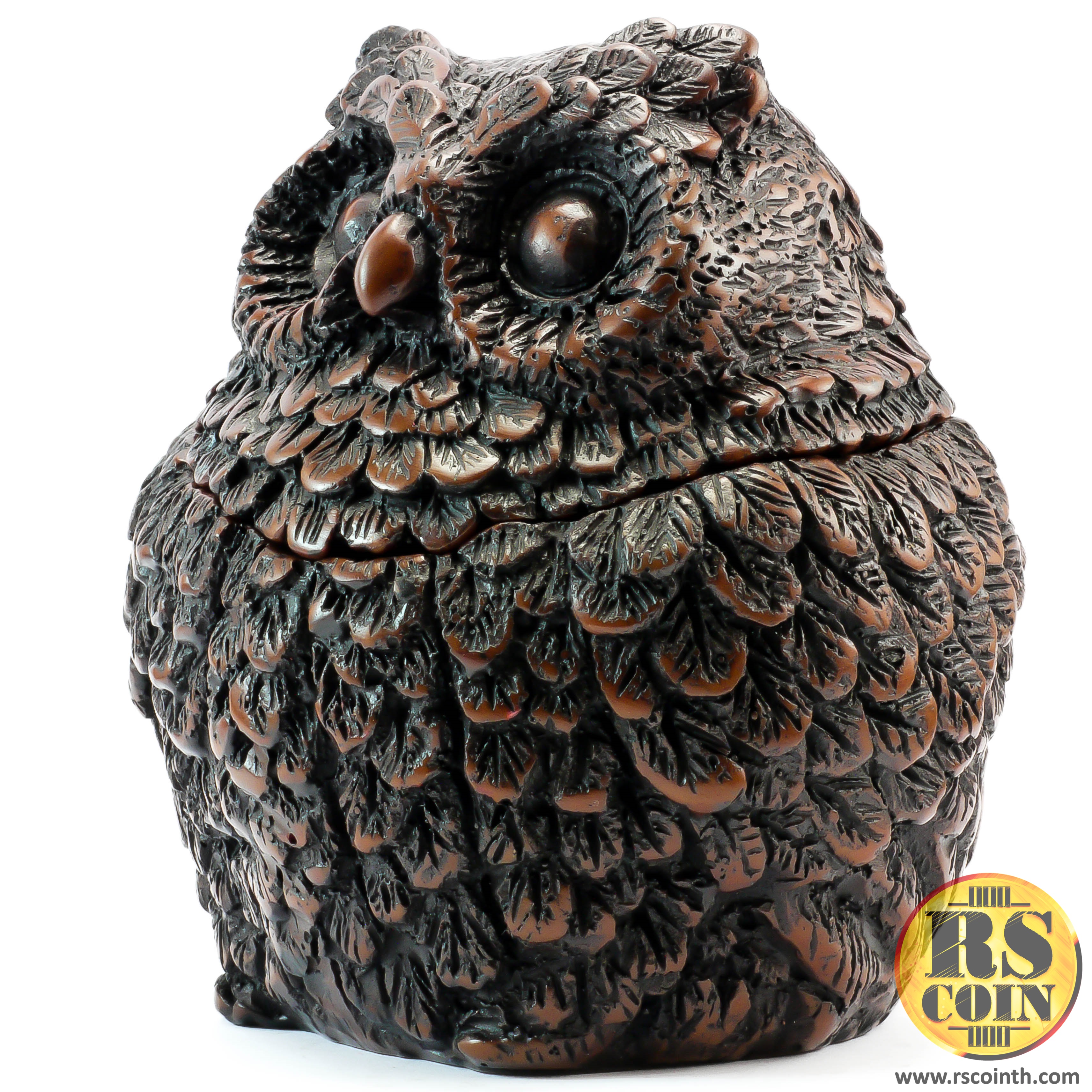 รูปปั้นหิน - นกฮูกตลับ (Thai Sculpture Stone Animal Bird Owl)