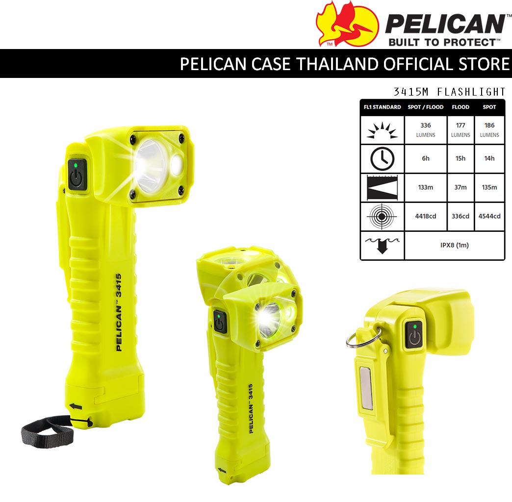 Pelican 3415M Right-Angel Flashlight ไฟฉายกันระเบิด