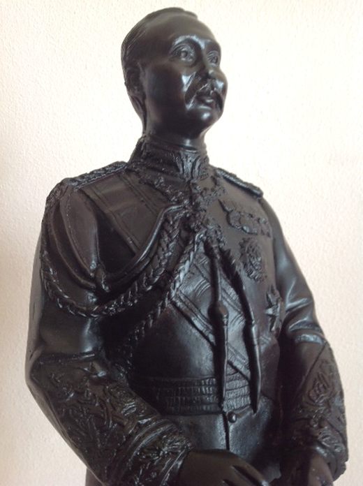 พระบรมรูป รัชกาลที่5 ประทับยืน ทองเหลือง รมดำ 9นิ้ว