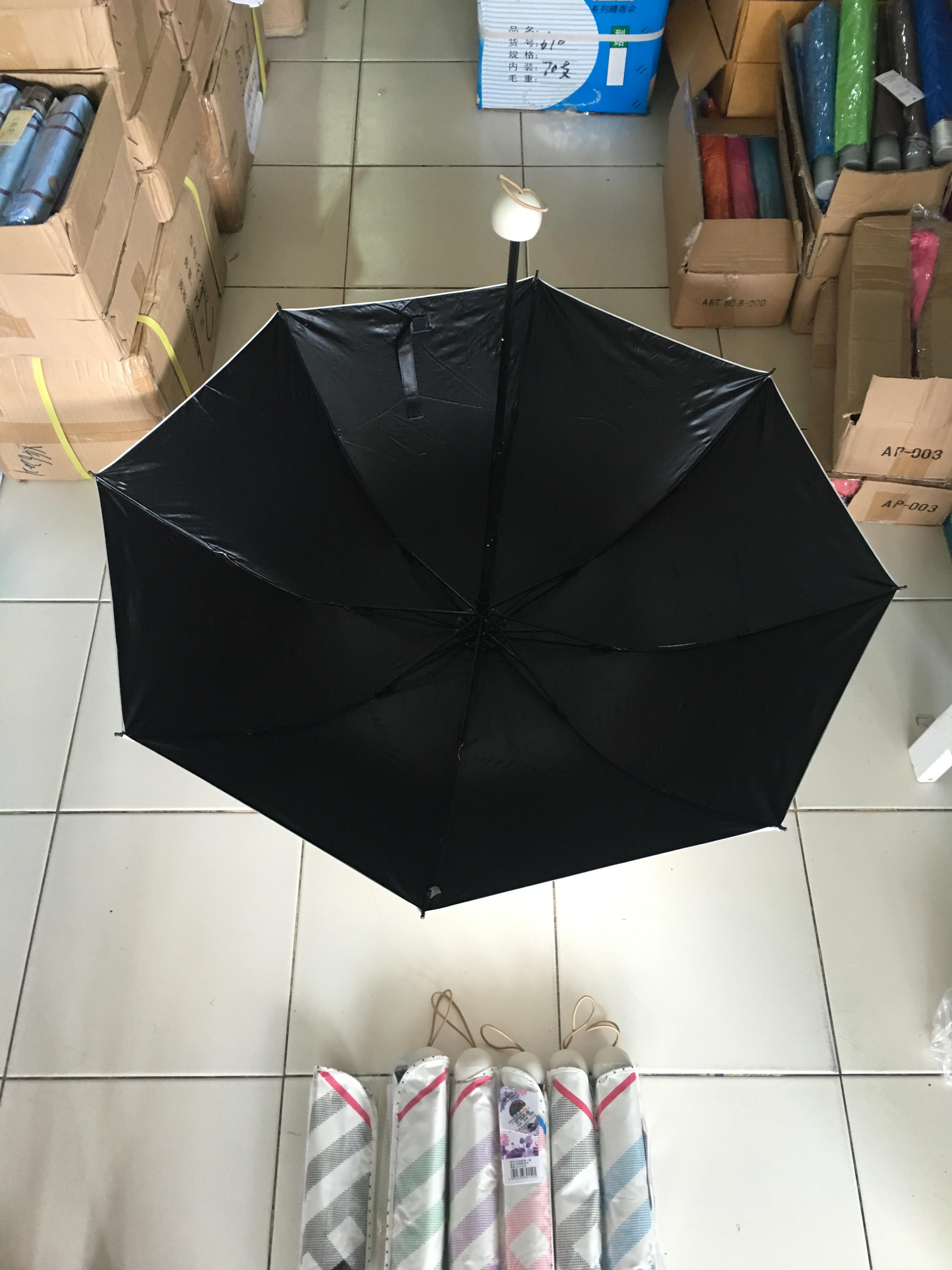 ร่มโค้งแฟชั่นยูวีดำรหัส3009