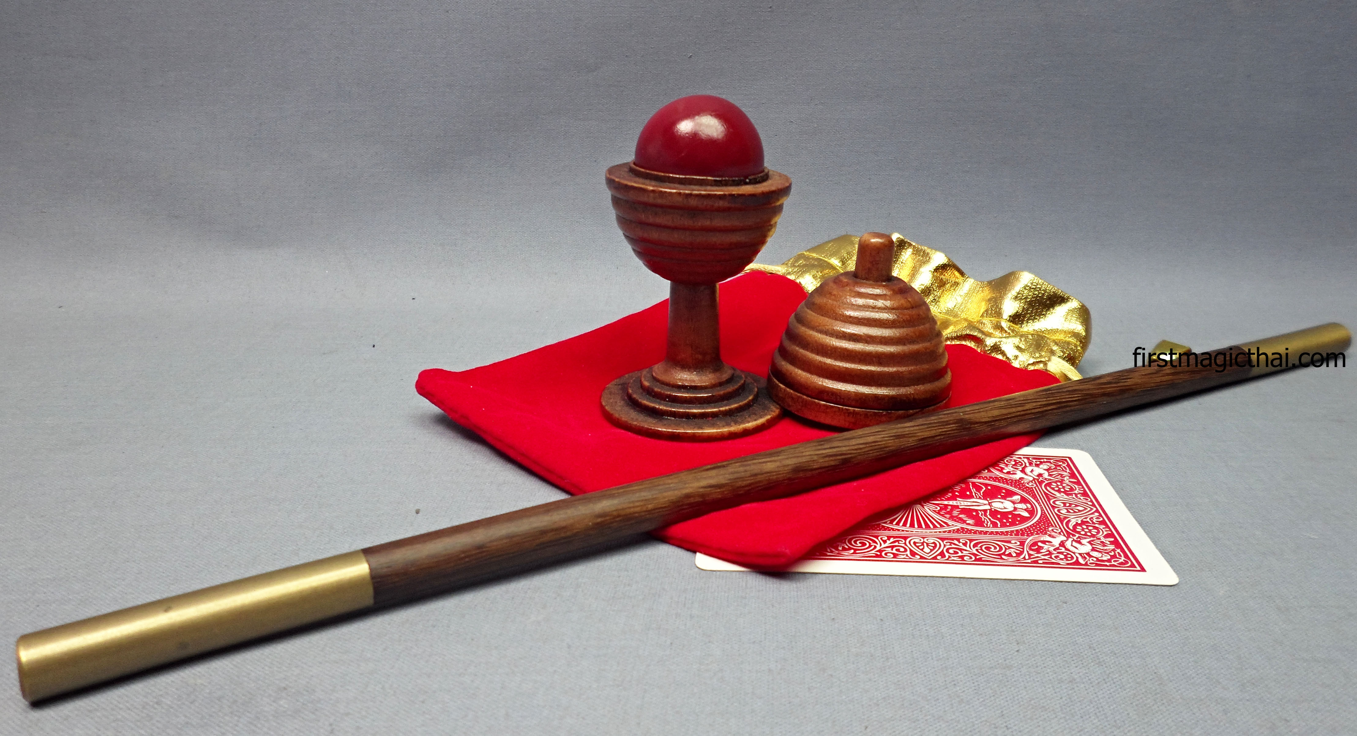 ถ้วยบอลไม้+ไม้แวน / Wooden Ball and Vase
