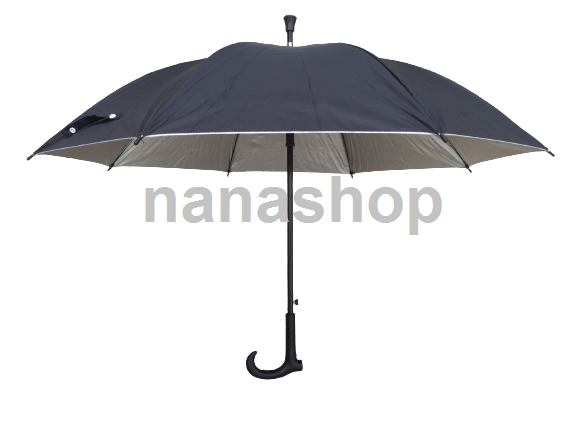 ร่มตอนเดียว24นิ้ว ร่ม24 ด้ามไม้เท้า มีหัวกันลื่น ร่มกันยูวี ขายปลีกและส่ง คละสีและสีล้วน