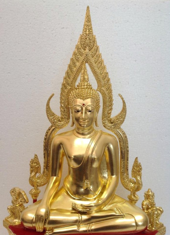 พระพุทธชินราช หน้าตัก 9นิ้ว ฐานสูง ปิดทองแท้