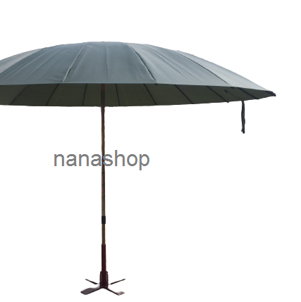 ร่มแม่ค้าขนาด60นิ้ว(กางแล้วกว้าง2.5เมตร)ร่มขายของ ตรากบ รุ่นแกนเหล็กด้ามต่อปรับสูงต่ำได้ ปลายลวดติดกิ๊บเหล็ก ร่มแข็งแรงทนทาน
