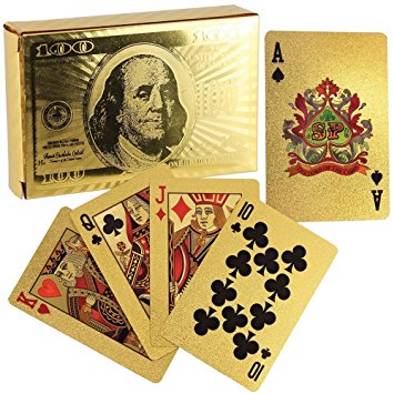 ไพ่ทอง (หลังไพ่ลาย ดอลล่า) / Gold Playing Cards