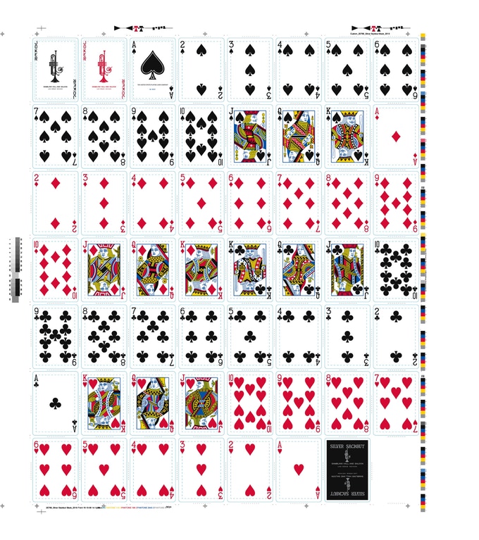 Silver Sackbut Playing Cards (Black)