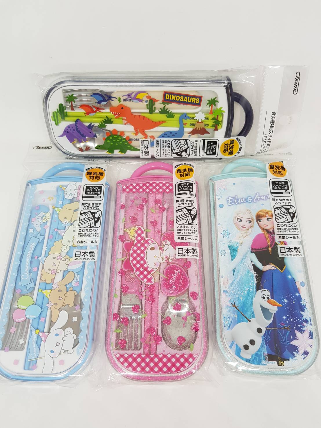 เซ็ทช้อน-ส้อม-ตะเกียบ พร้อมกล่องเก็บ สินค้านำเข้าจากญี่ปุ่น แบรนด์ Sanrio ซาริโอ Giftset ชุดช้อนส้อมพกพา