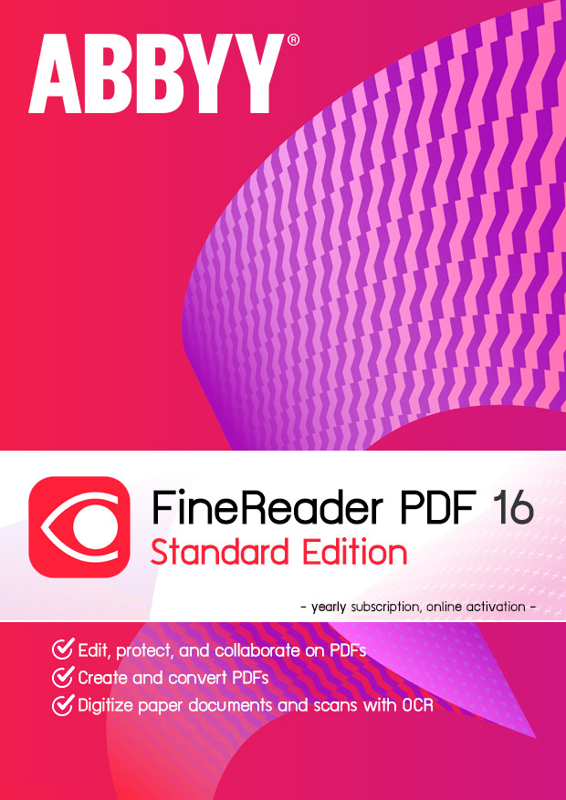 ABBYY FineReader V16 Standard Edition 1Y Subscription