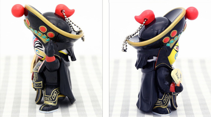 โมเดลเปลี่ยนหน้ากากจีน ชุดสีดำ