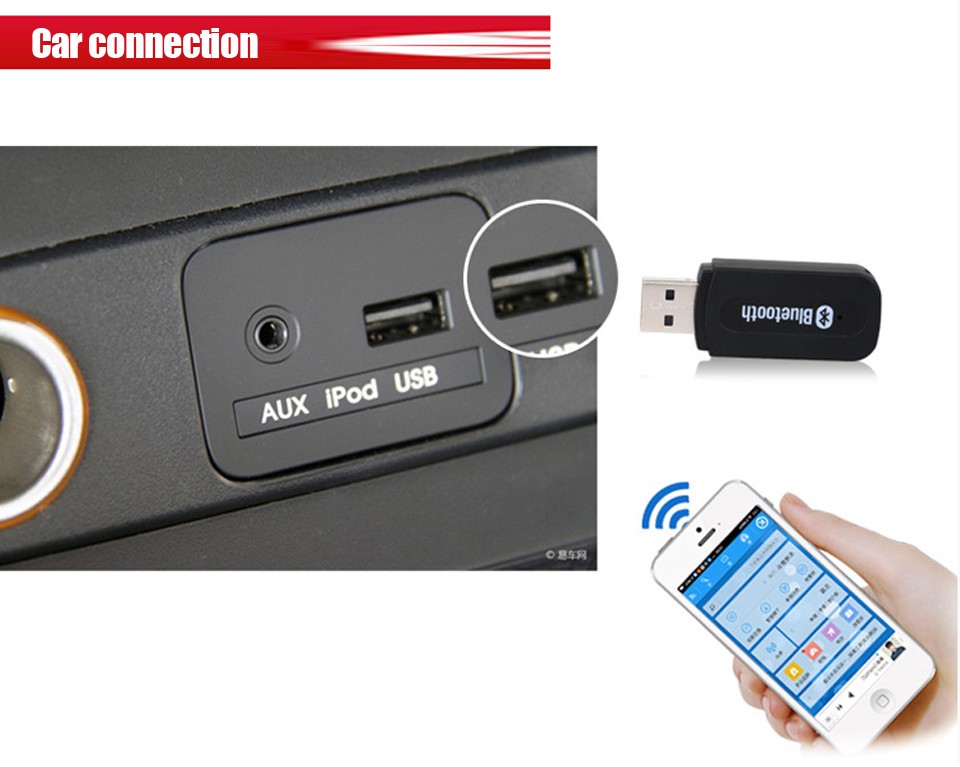 ตัวรับบลูทูธเพื่อเล่นเพลงไร้สาย ตัวเปลี่ยนลำโพงธรรมดาเป็นลำโพงบลูทูธ H163 Aux Bluetooth Music Receiver