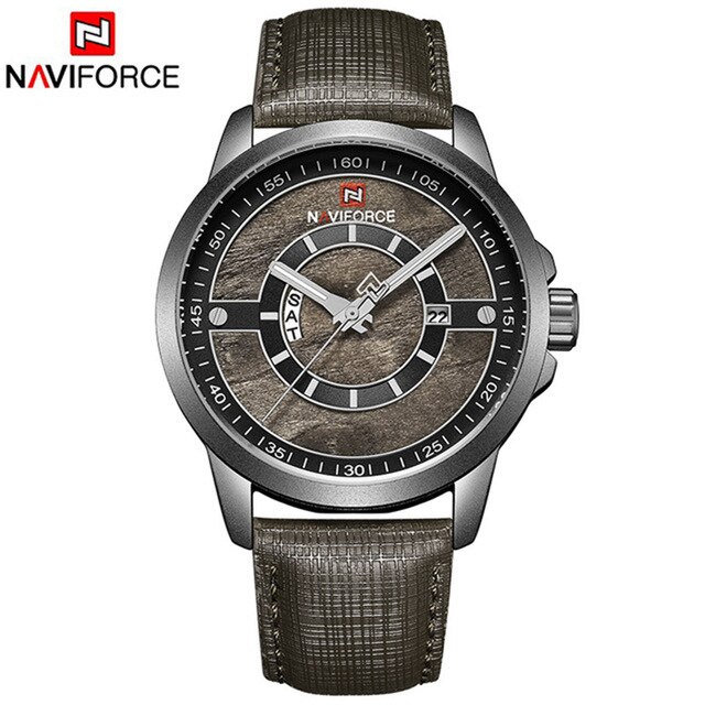 นาฬิกา Naviforce รุ่น NF9151 GRY หน้าไม้ สีเทาดำ ของแท้ รับประกันศูนย์ 1 ปี ส่งพร้อมกล่อง และใบรับประกันศูนย์ ราคาถูกที่สุด