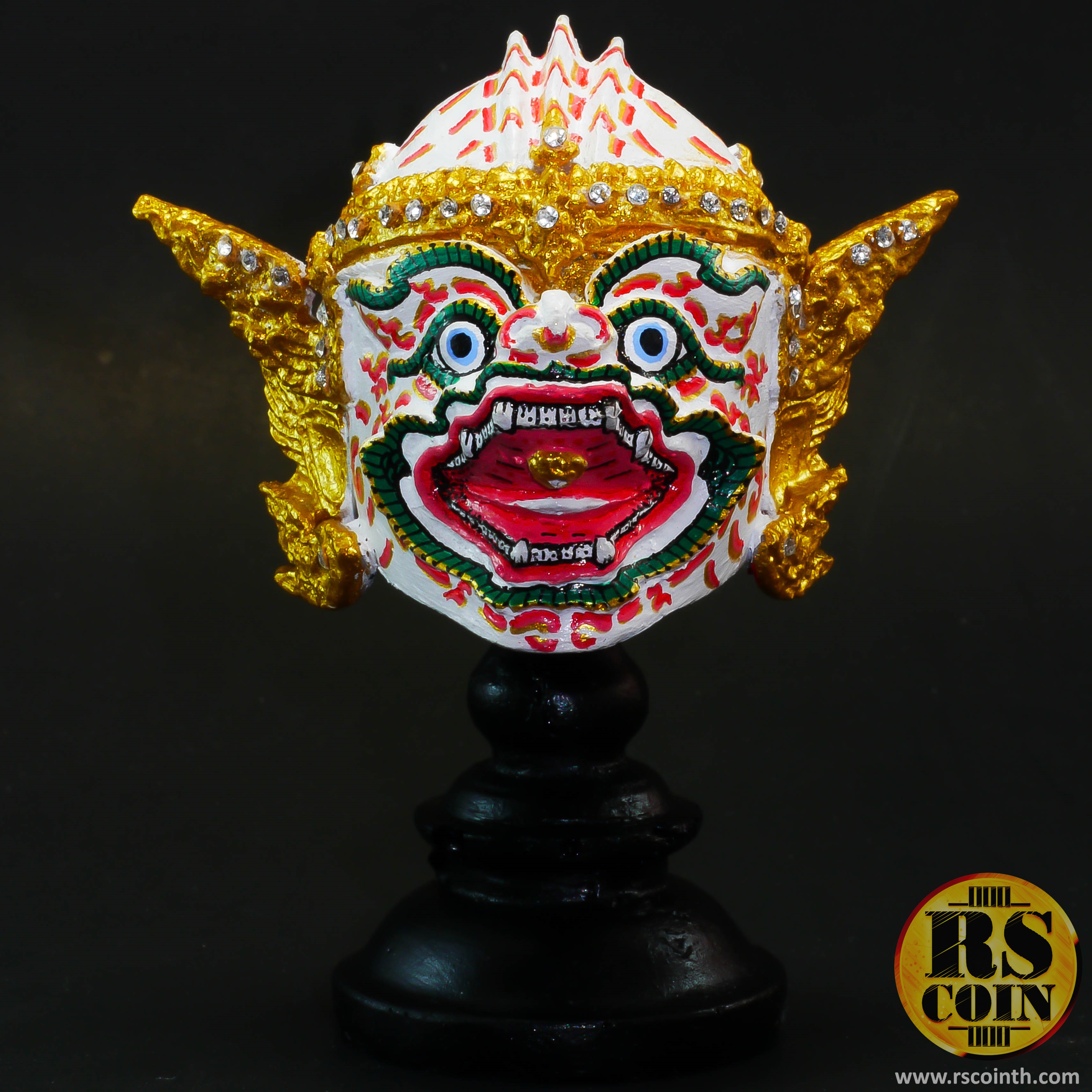 หัวโขนเรซิ่น - หนุมาน (Ramakien White Ape Hanuman Khon Mask Size.S)