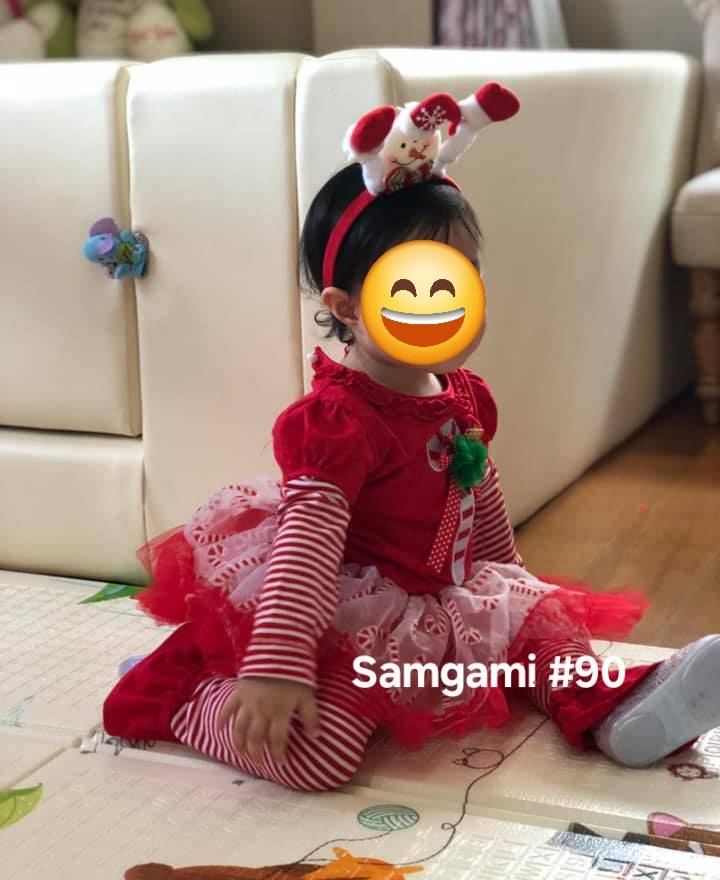 ชุดคริสต์มาส Samgami ไซส์ 90 มือสอง สภาพดี 80%ไม่มีตำหนิ