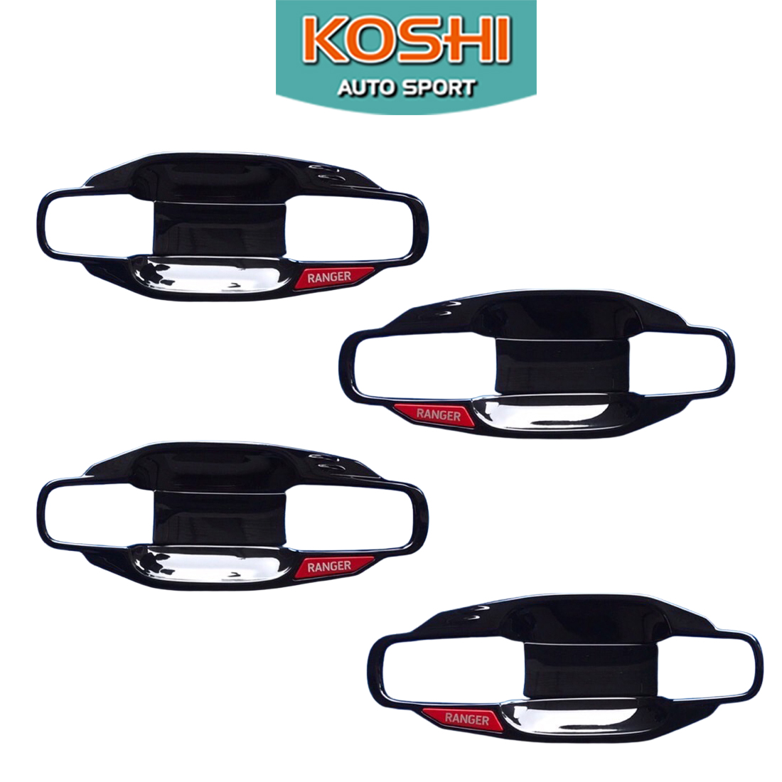 เบ้ารองมือ(เต็ม) สีดำเงา Ford Ranger 2022 รุ่น 4 ประตู ยี่ห้อ lekone