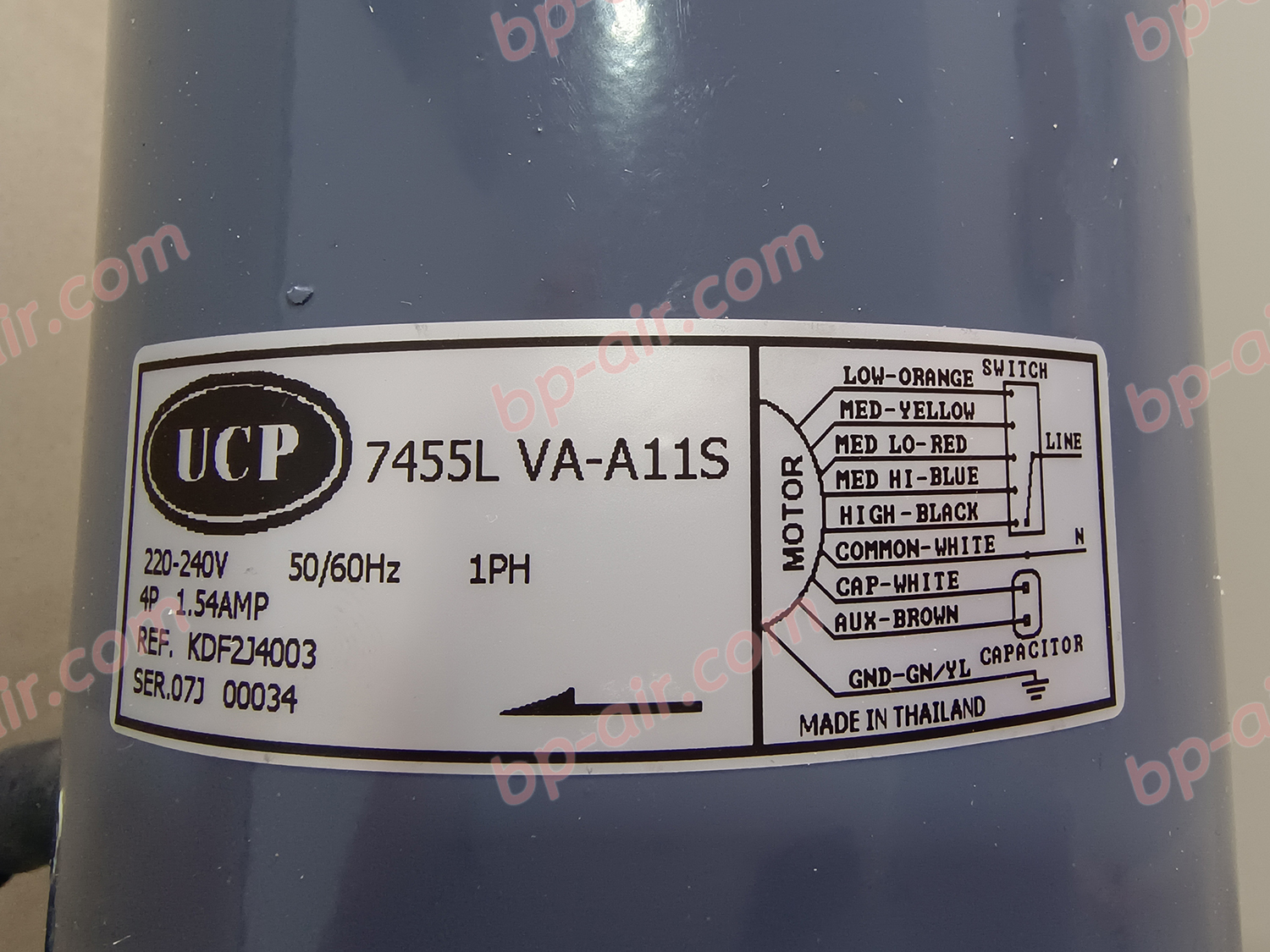 มอเตอร์คอยล์เย็น 7455LVA-A11S แกน 2 ข้างยาวเท่ากัน