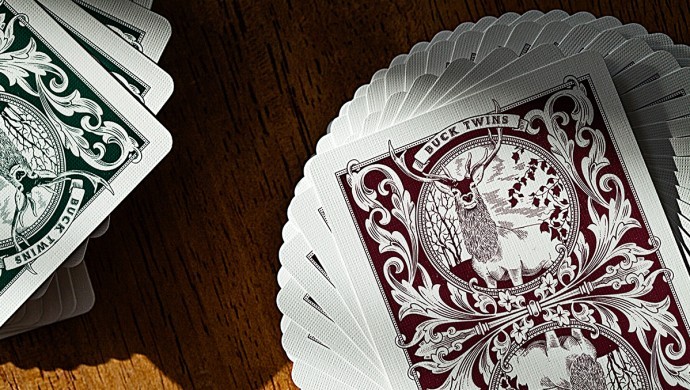 Maroon Antler Playing Cards