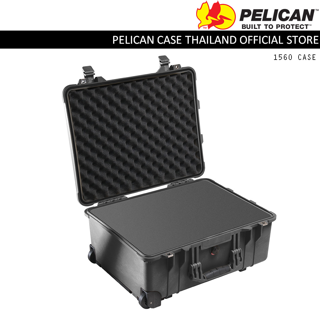 PELICAN 1560 CASE WITH FOAM, BLACK