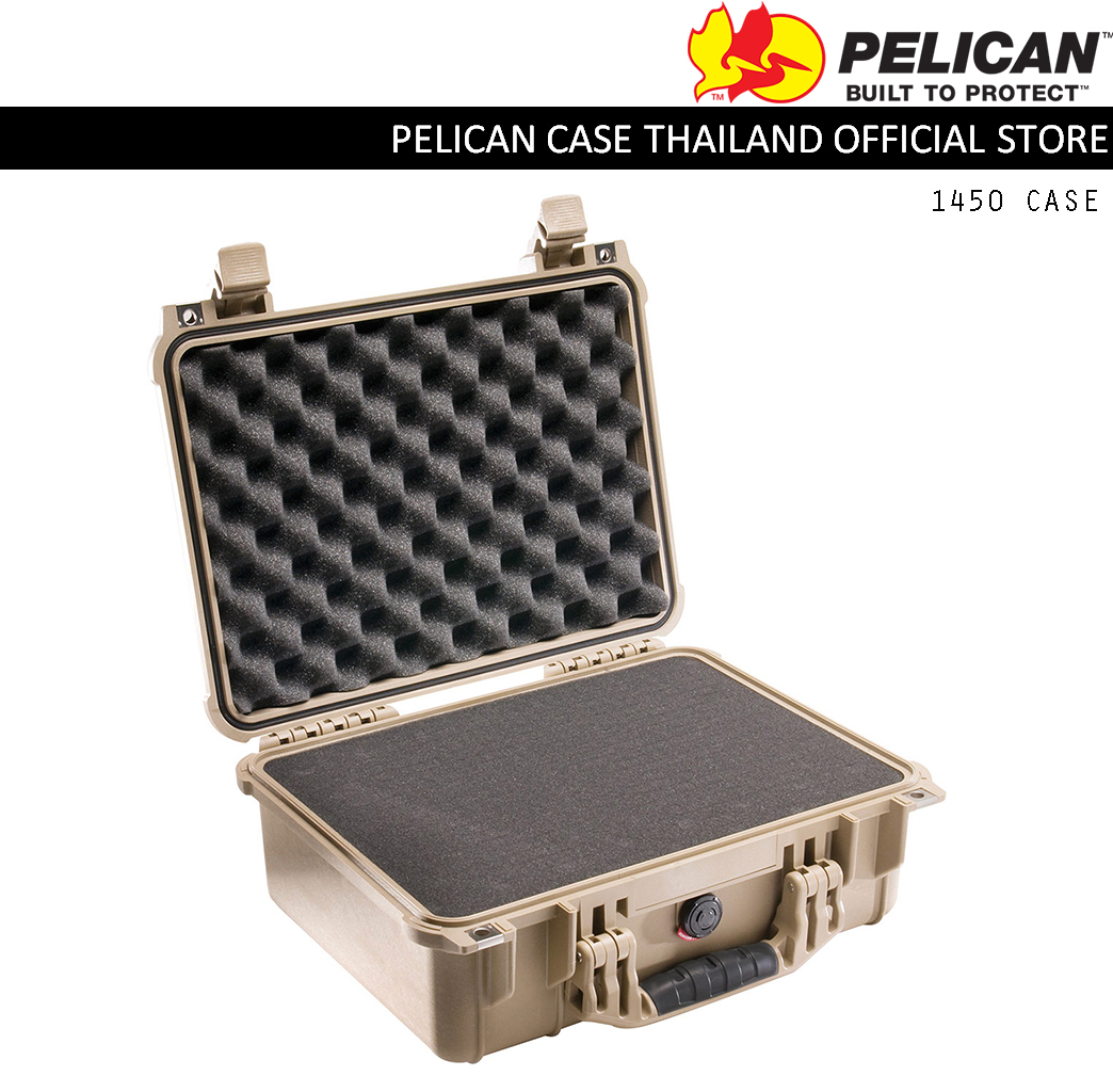 PELICAN 1450 CASE WITH FOAM, DESERT TAN