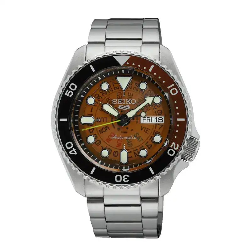 นาฬิกาผู้ชาย NEW SEIKO 5 SPORTS SKELETON TIME SONAR 70'S รุ่น SRPJ47K ไซโก