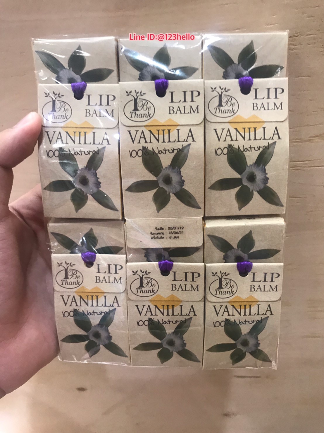 Be thank Lip Balm Vanilla ลิปบาล์ม วานิลา บี แต๊งค์ 10gx12ชิ้น