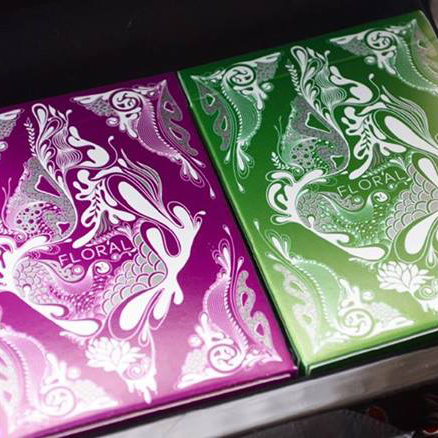 Purple Floral Playing Cards by Aloys Studio
