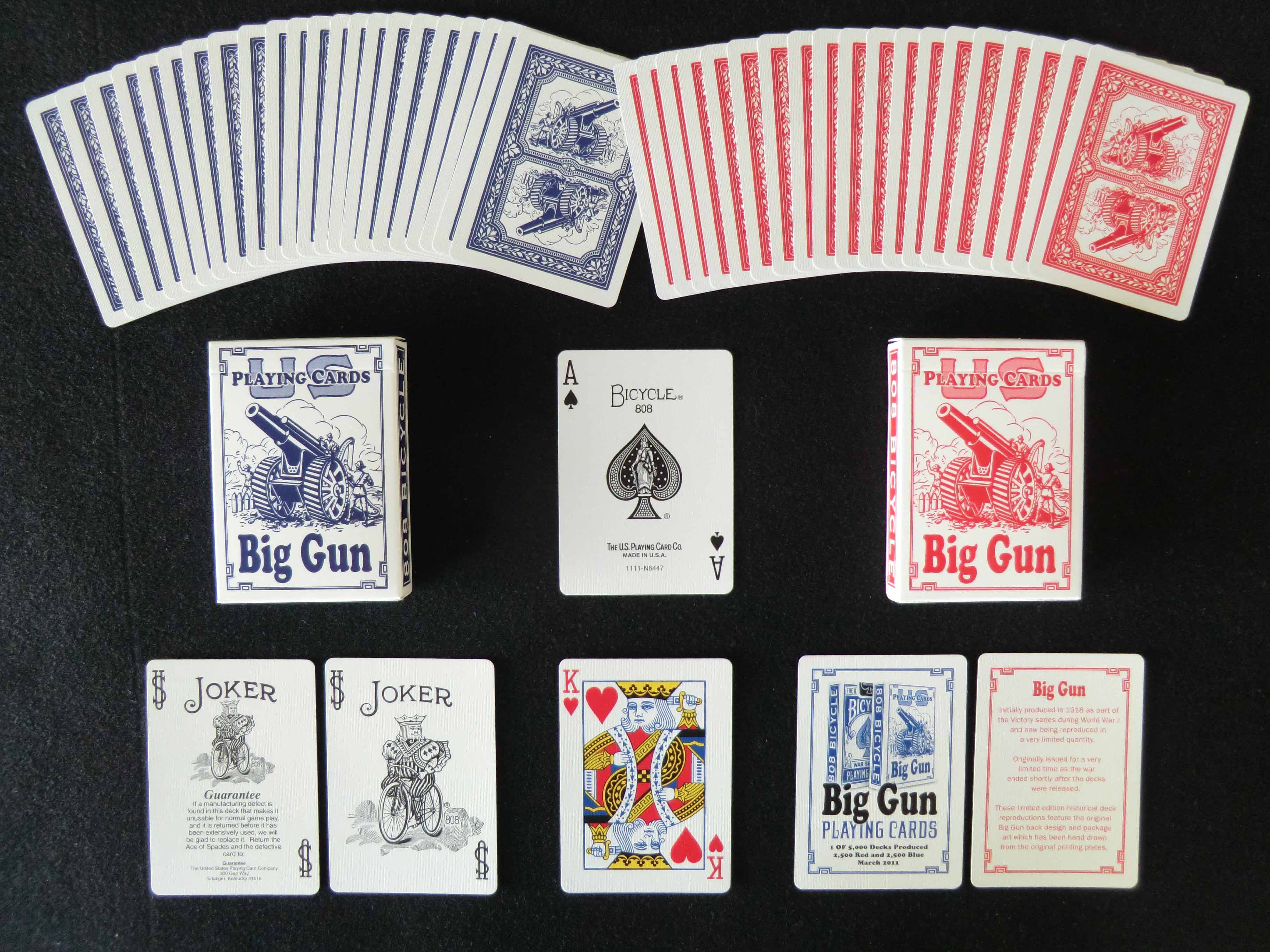 Bicycle Big Gun Red Playing Cards