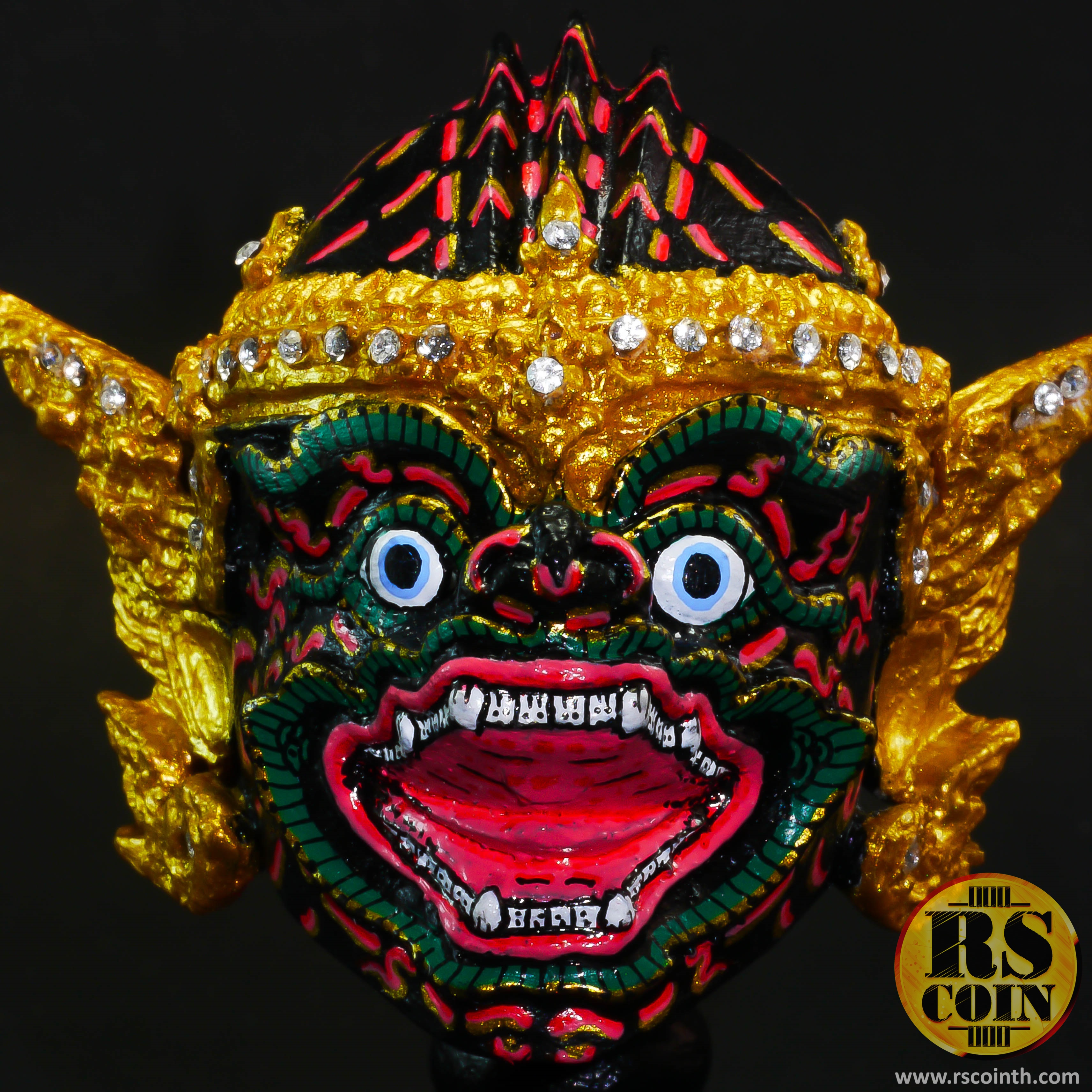 หัวโขนเรซิ่น - นิลพัท (Ramakien Black Ape Nila Khon Mask Size.S - Pre Order)