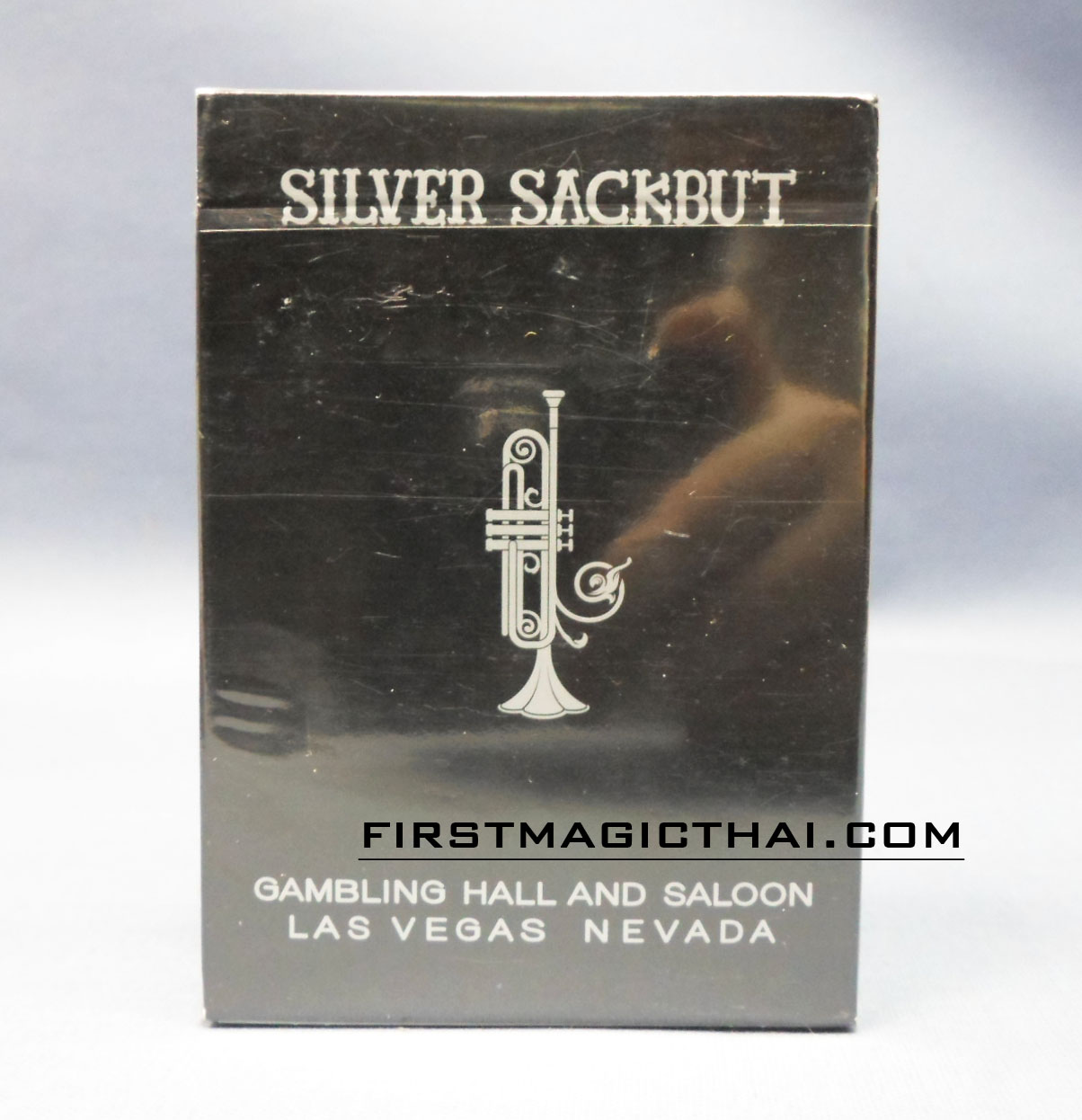 Silver Sackbut Playing Cards (Black)
