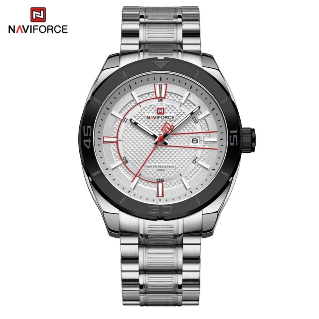 นาฬิกา Naviforce รุ่น NF9210 SIL สีเงิน ของแท้ รับประกันศูนย์ 1 ปี ส่งพร้อมกล่อง และใบรับประกันศูนย์ ราคาถูกที่สุด