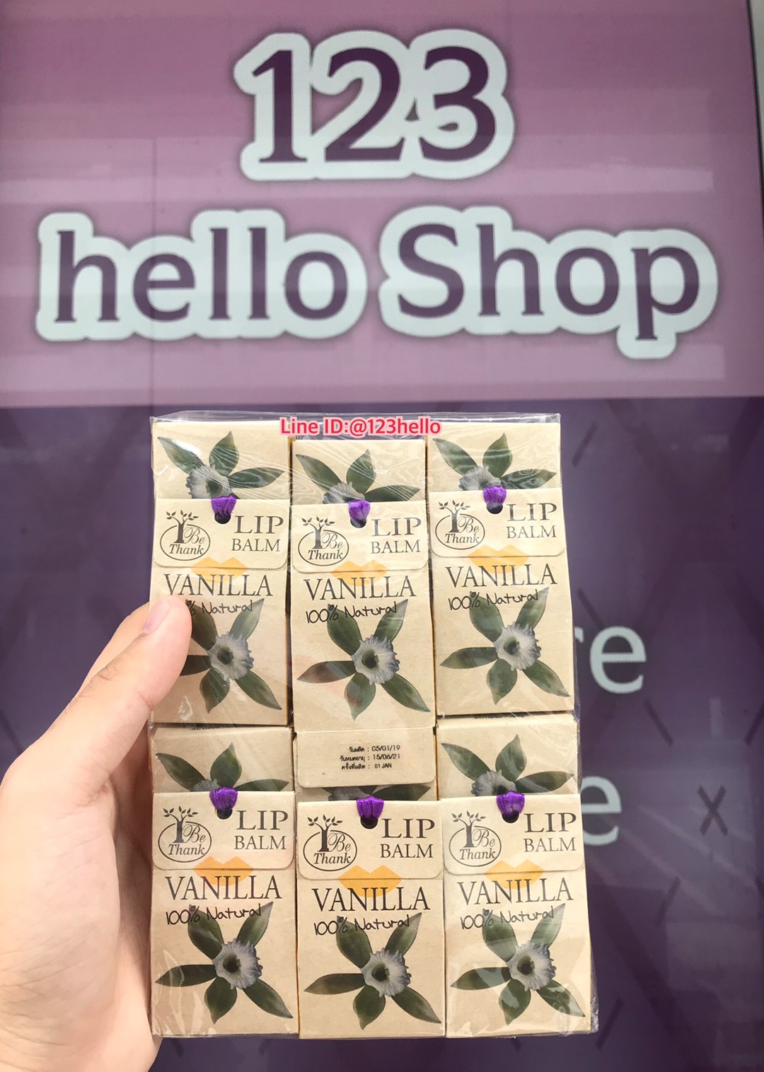 Be thank Lip Balm Vanilla ลิปบาล์ม วานิลา บี แต๊งค์ 10gx12ชิ้น