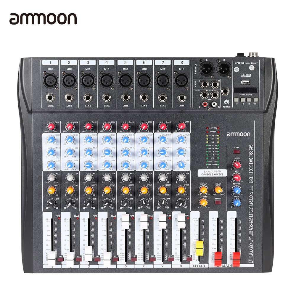 CT80S-USB 8 Channel Digtal Mic Line Audio Mixing Mixer Console