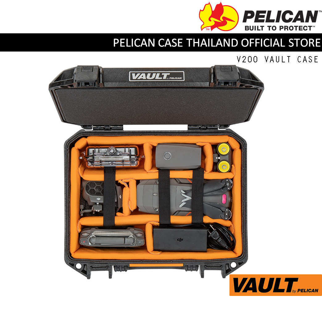 PELICAN VAULT V200 / V200C WITH DIVIDER, BLACK