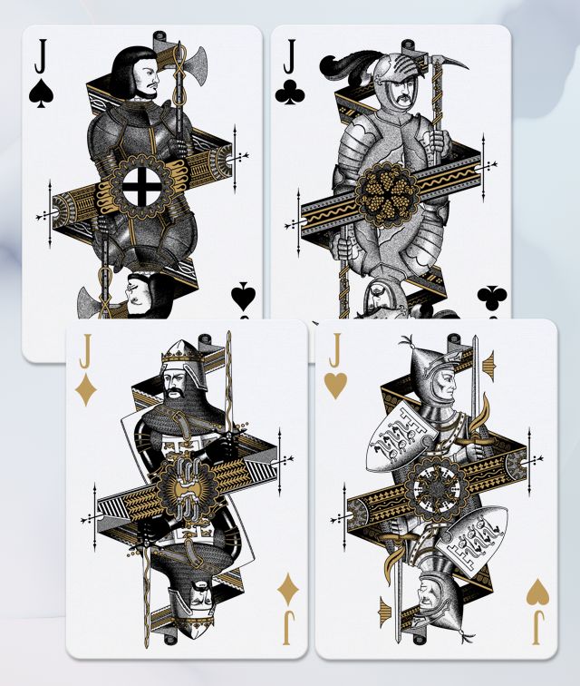 Bicycle Hundred Years' War Playing Cards (Silver)