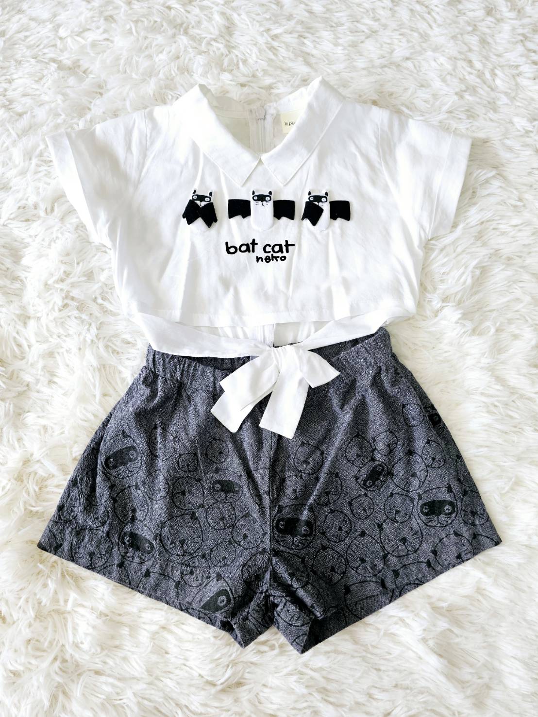 จั้มสูทเด็ก bat cat neko ไซส์ 3y Le Petit Pumm by ChaLom มือสอง เหมือนใหม่ ไม่มีตำหนิ