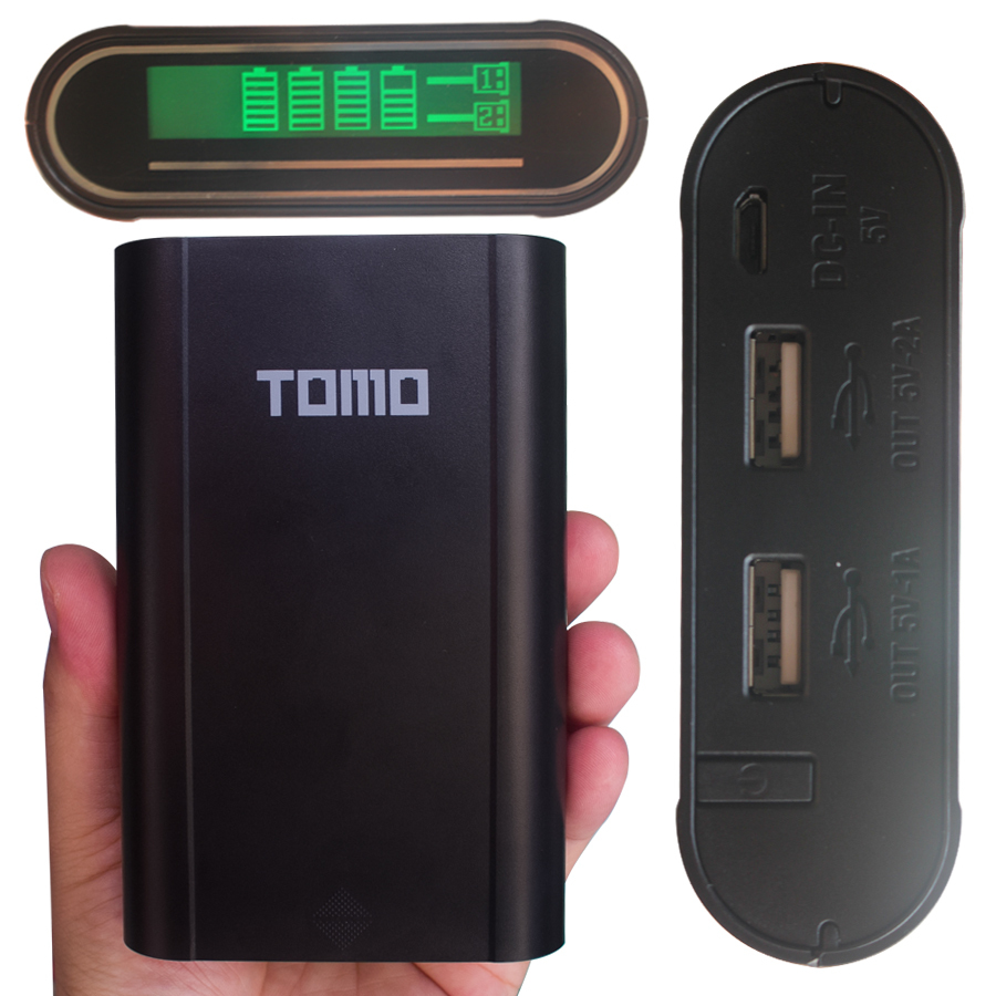 เพาเวอร์แบงค์ 18650 เครื่องชาร์จถ่าน 18650 Tomo M4 จอ LCD Power Bank & Charger 18650