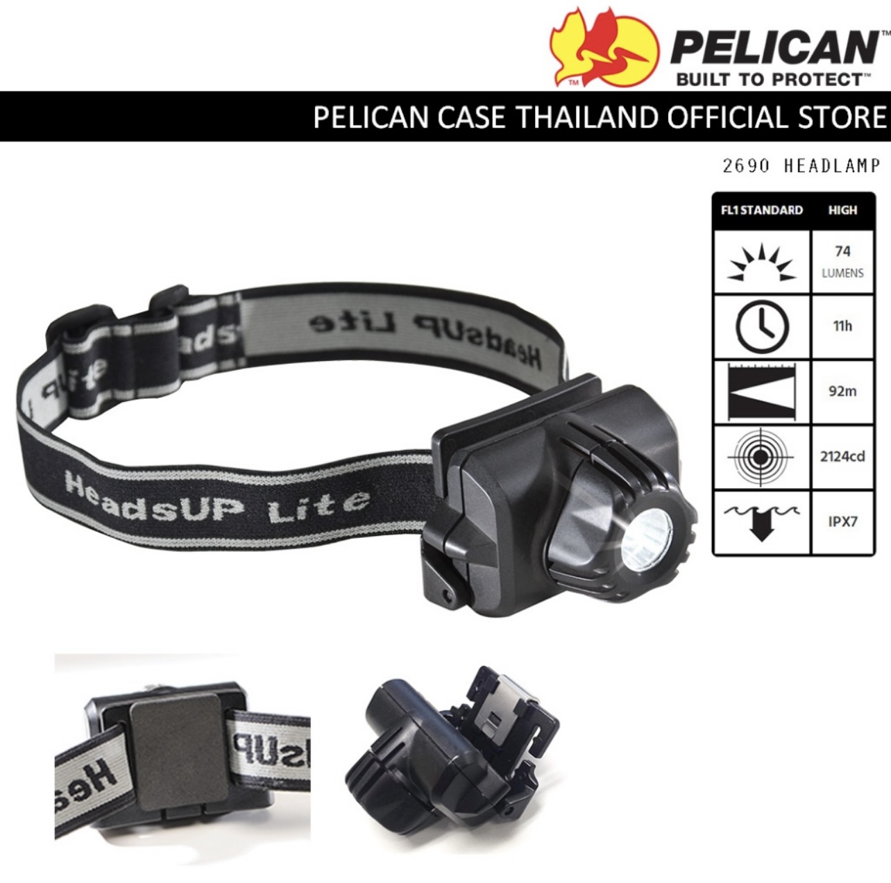 Pelican 2690 Headlamp LED Flashlight ไฟฉายกันระเบิด