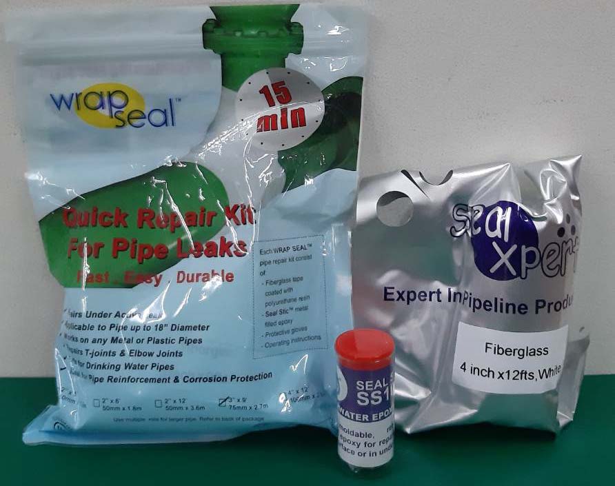 จิน (0875413514)นำเข้า-จำหน่าย SEALXPERT WRAP SEAL PIPE LEAK REPAIR KIT วัสดุซ่อมท่อแตกท่อรั่ว ท่อแตกได้กับท่อชนิด สามารถใช้กับท่อน้ำดื่มได้ แห้งต้วภายใน 7-10 นาที ทนแรงดันได้ 450 psi
