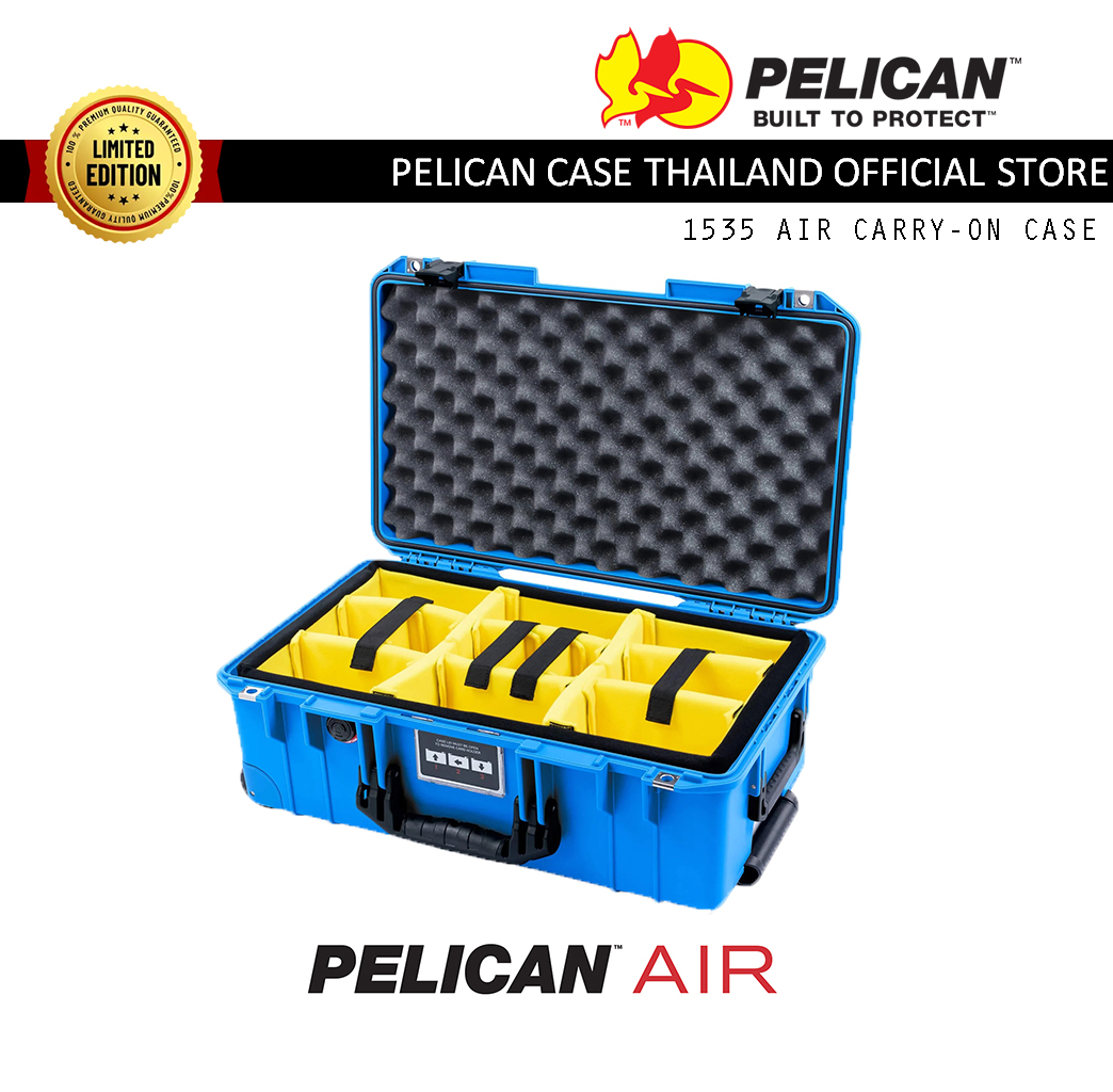 Pelican 1535 Air Case with Padded Divider - Blue Colour [Limited Edition]【ช่องเเท้ 100% จากโรงงาน】