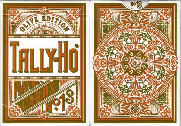 Olive Tally Ho Playing Cards