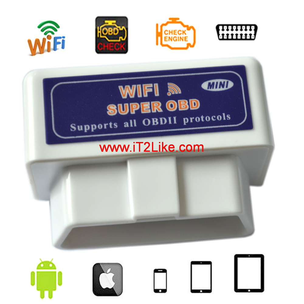 กล่องสแกน ECU รถยนต์ ELM327 Super WiFi OBD2 For iOS iPhone iPad Android เฟิร์มแวร์ใหม่ล่าสุด