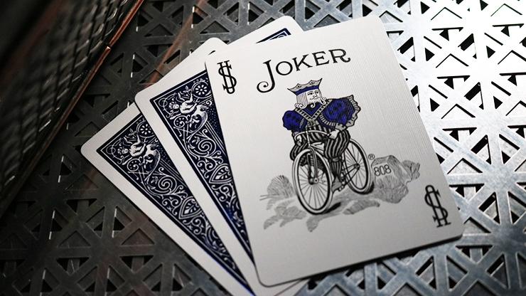 Bicycle Foil Back Metalluxe Cobalt V2 Playing Cards (สีน้ำเงิน)