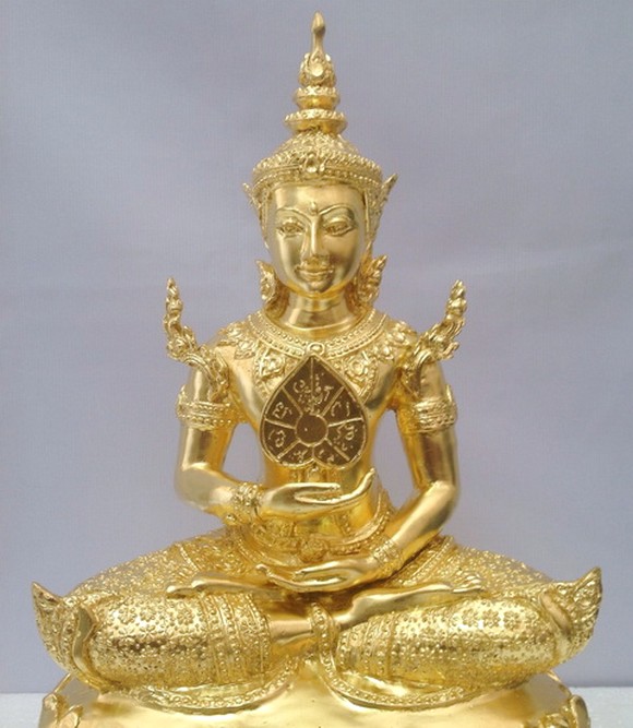 พระศรีอริยเมตไตรย ลงรักปิดทองแท้ 9นิ้ว