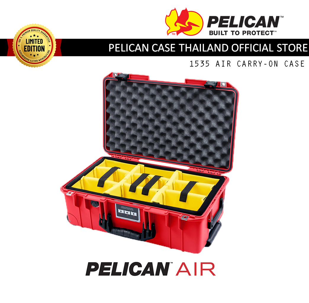 Pelican 1535 Air Case with Padded Divider - Red Colour [Limited Edition]