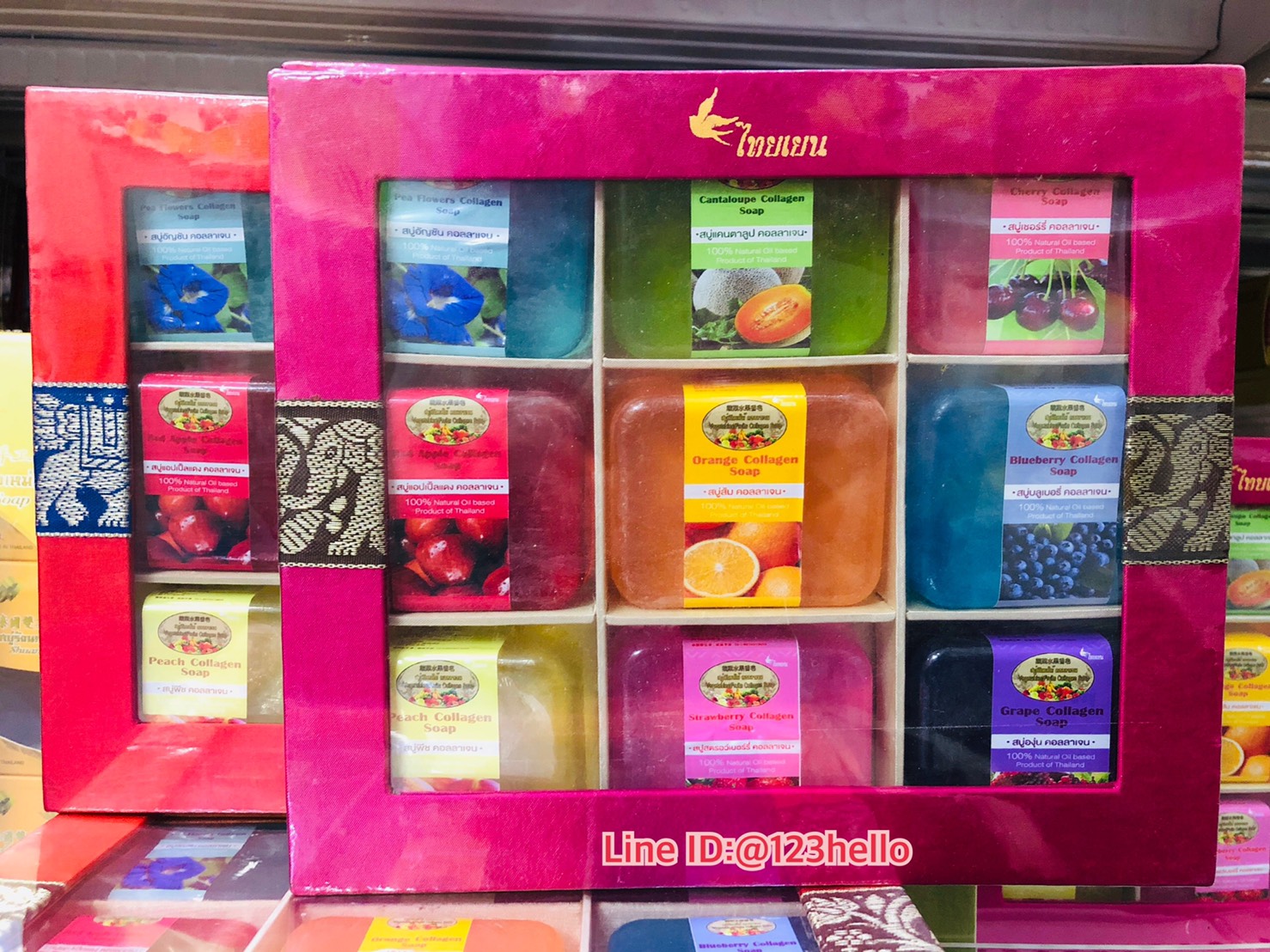 ThaiYen VegetablesFruits Collagen Soap สบู่ผักผลไม้ คอลลาเจน ตรา ไทยเยน 9 ก้อน