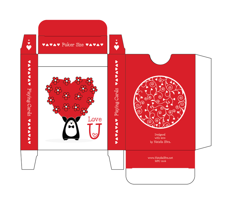 Love U Playing Cards