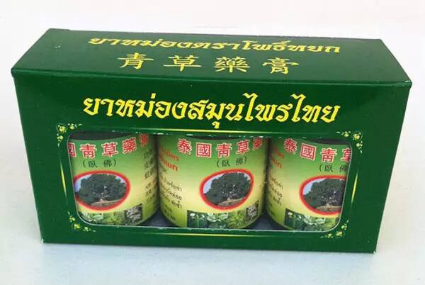 THAI HERBAL WAX ยาหม่องตราโพธิ์หยกสมุนไพร ขนาดบรรจุ 3 ขวด ขวดละ 15 กรัม