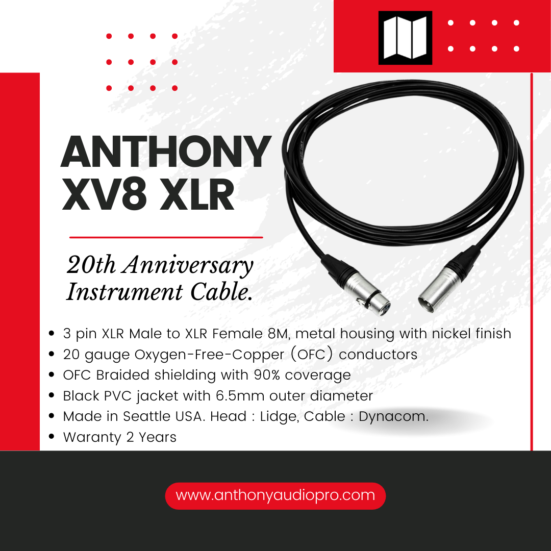 Anthony XV8 XLR Cable 26.24 Feet.
