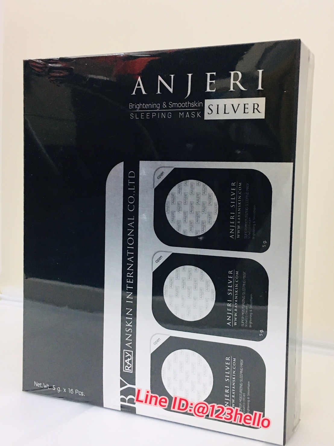 ANJERI SILVER SLEEPING MASK แอนเจอรี่ ซิลเวอร์ สลิปปิ้ง มาร์ค 5g. x 16 Pcs.